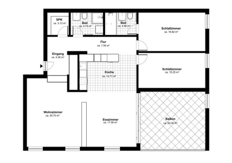 Lichtdurchflutete 3.5-Zimmer Wohnung mit Blick in Zürich inkl. 2 Garagenstellplätze - 11