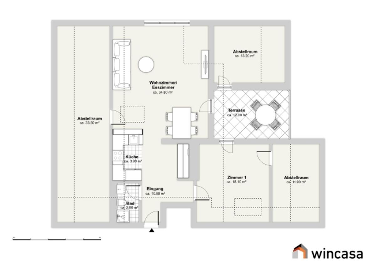 Mieten ohne Kaution - Wohnen im Grünen in einer stilvollen Dachwohnung - 8
