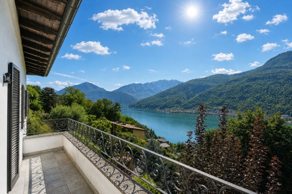 Villa mit Panoramablick auf den Luganersee in Morcote - 4