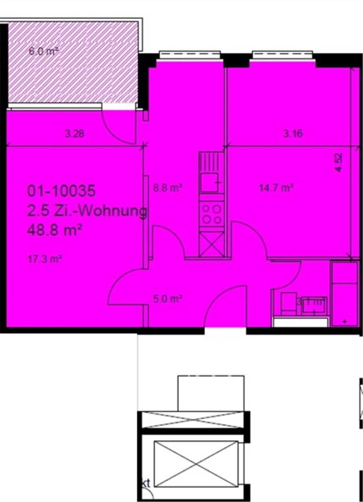 2.5 Zimmer-Wohnung im Herzen von Siebnen! - 4