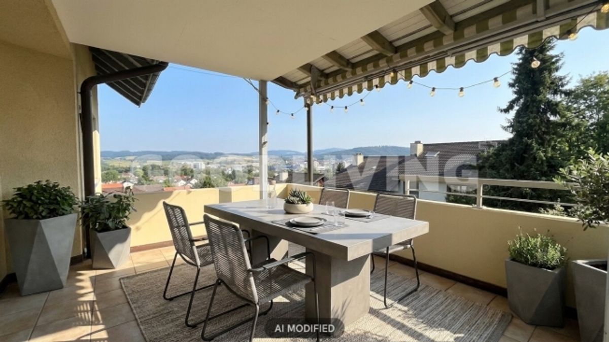 Grosszügige Maisonette-Attikawohnung mit Balkon und Panoramablick - 0