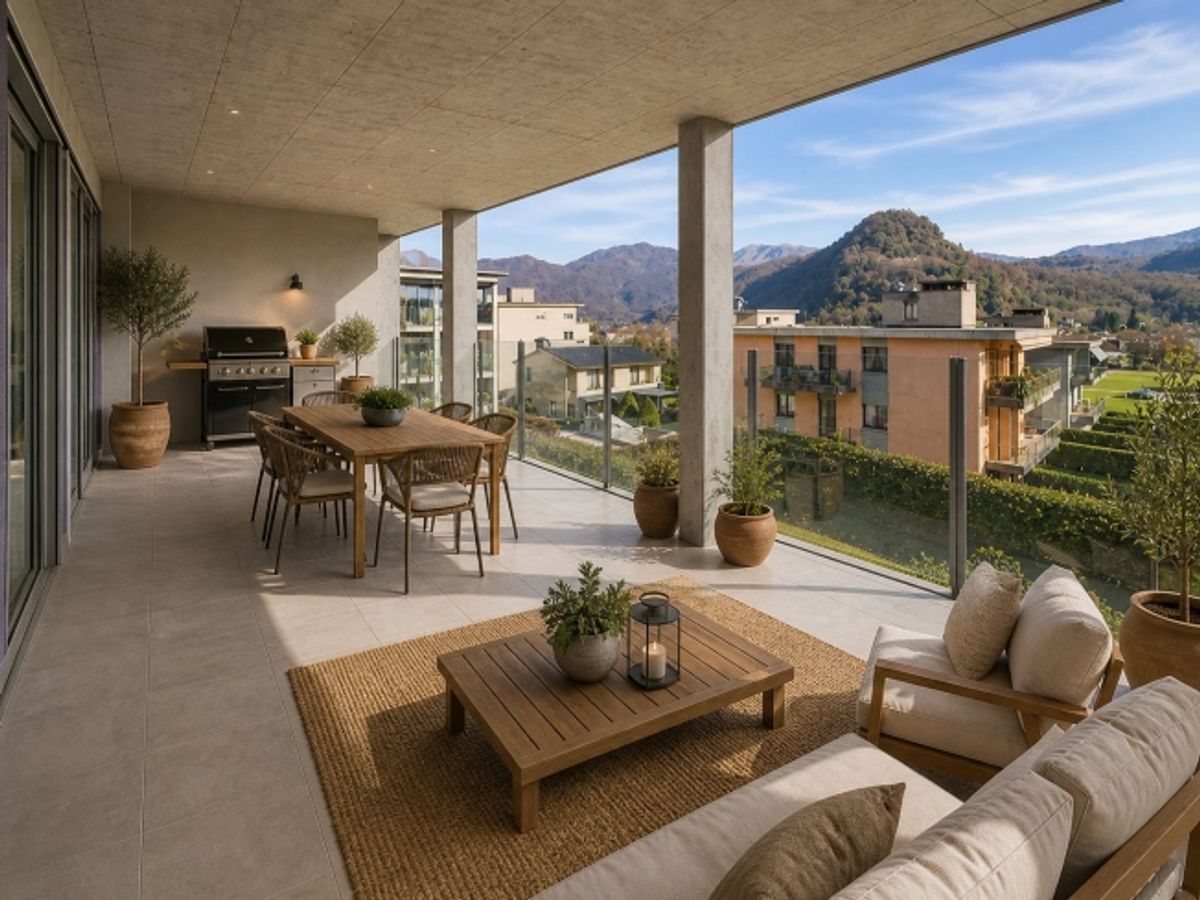 Moderno appartamento 2.5 locali con ampia terrazza a Gravesano - 1