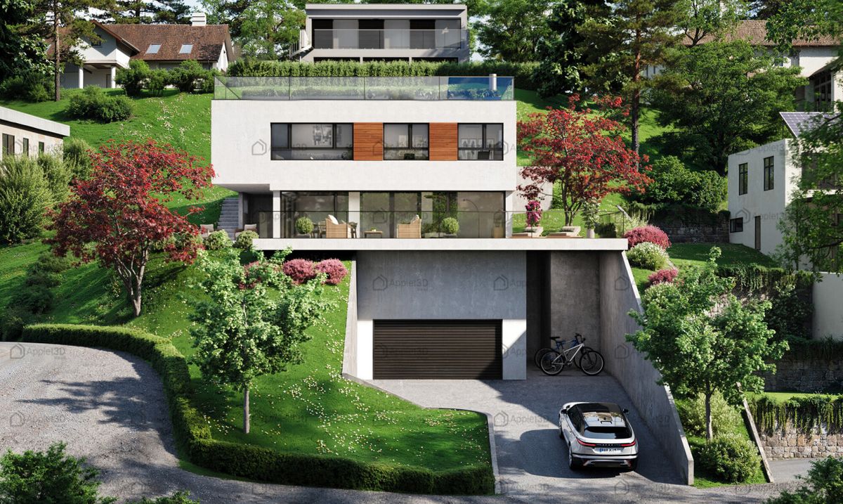 Architect-designed villa with panoramic views of the lake and mountain - 2