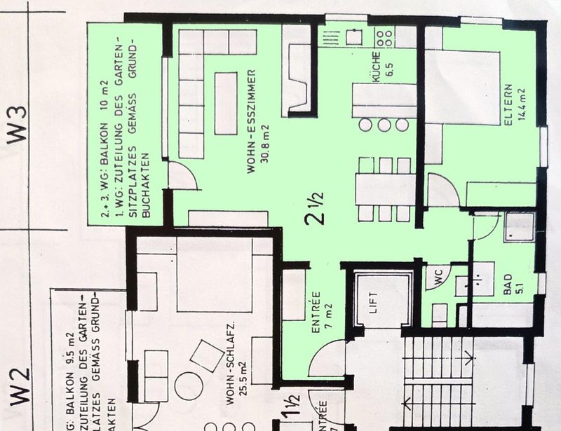 2.5 Zimmer Wohnung - 5
