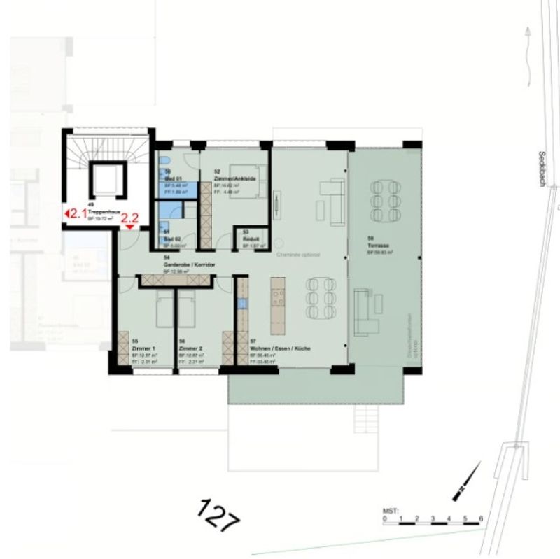 Neubauprojekt 4.5-Zimmer-Obergeschosswohnung in Untereggen - 9