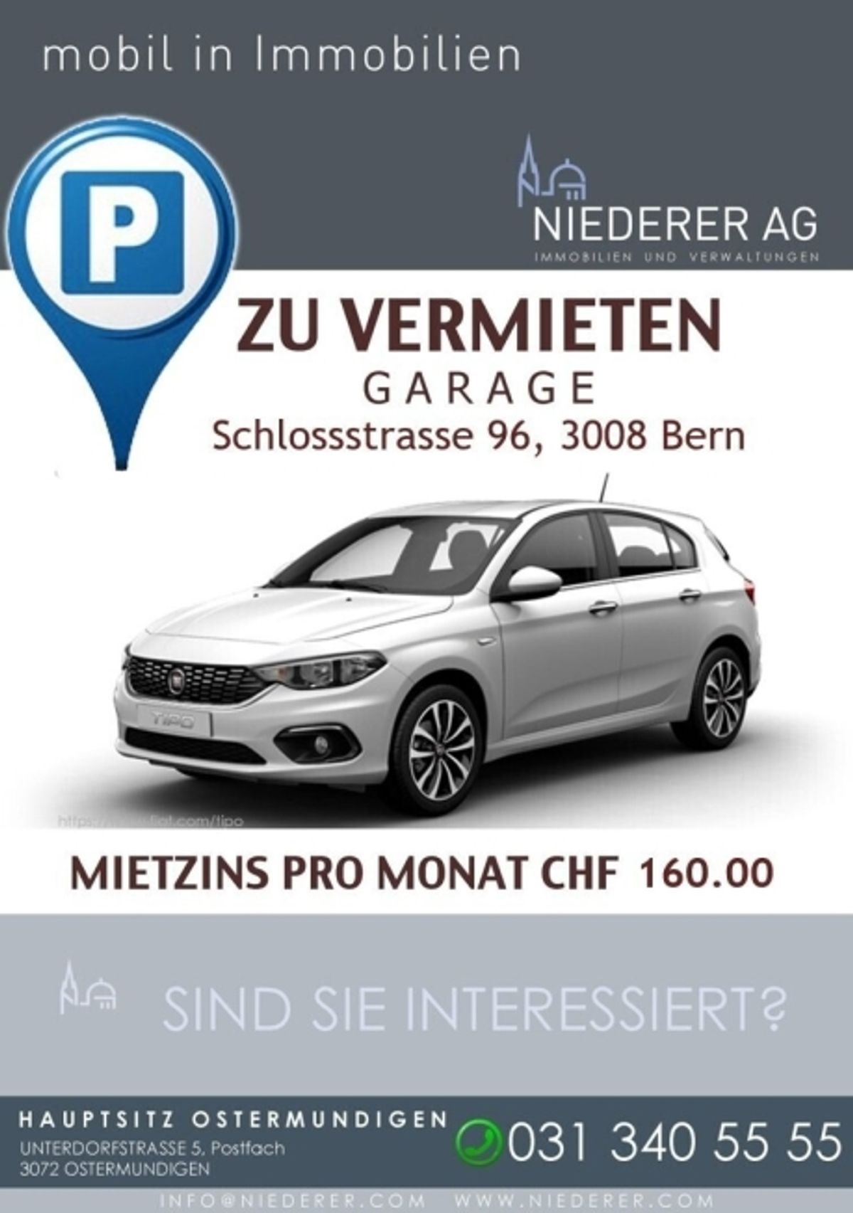 Einzelgaragenbox für CHF 160.00 - 0