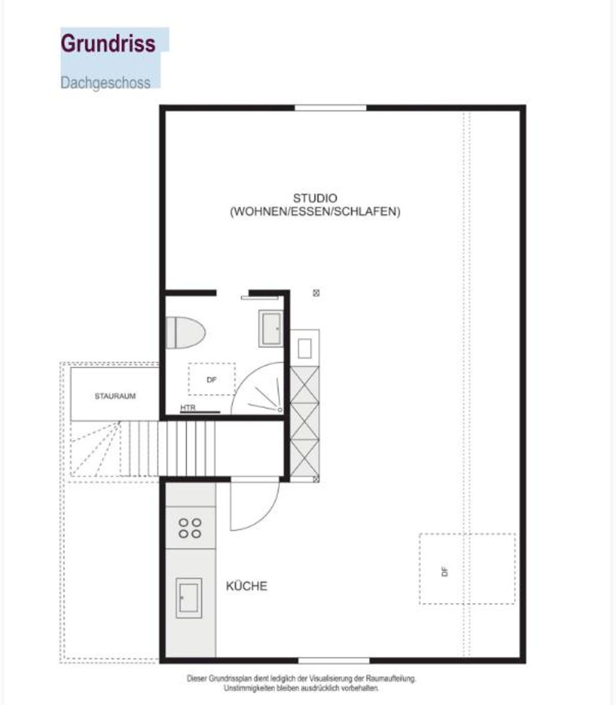 1.5 Zimmer Dachwohnung - 1