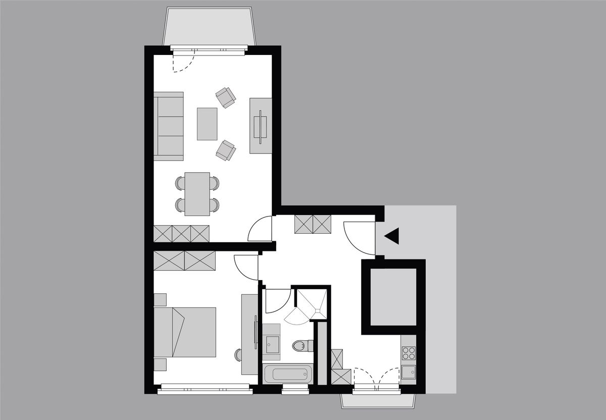 1-bedroom apartment suite, 60 m² - 8