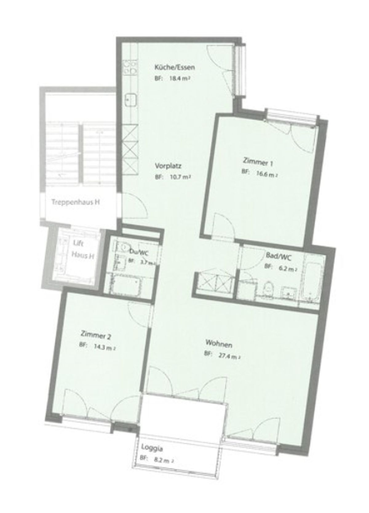 3.5-ZWG im 4. OG, in 8048 Zürich zu vermieten - 7