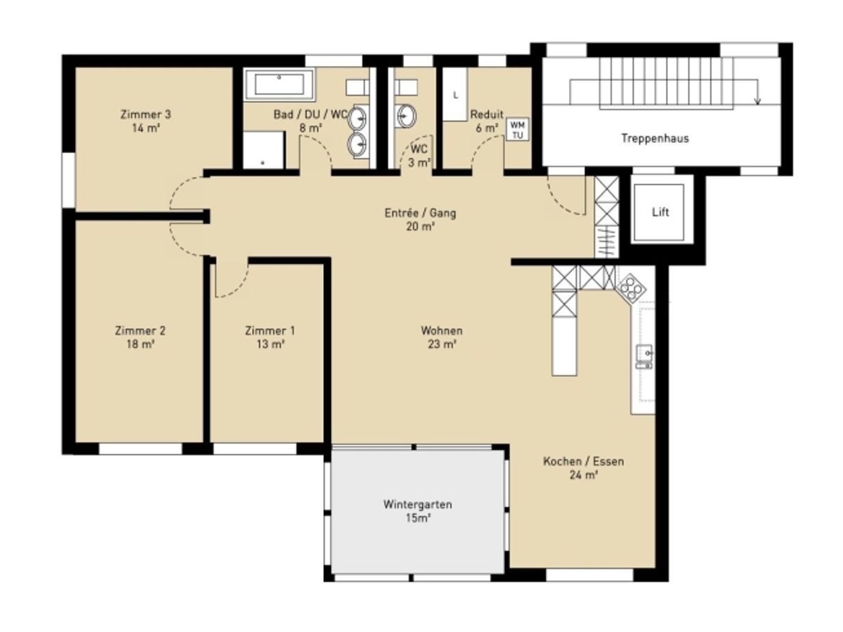 Moderne 4.5-Zi. Wohnung mit sonnigem Wintergarten - 7