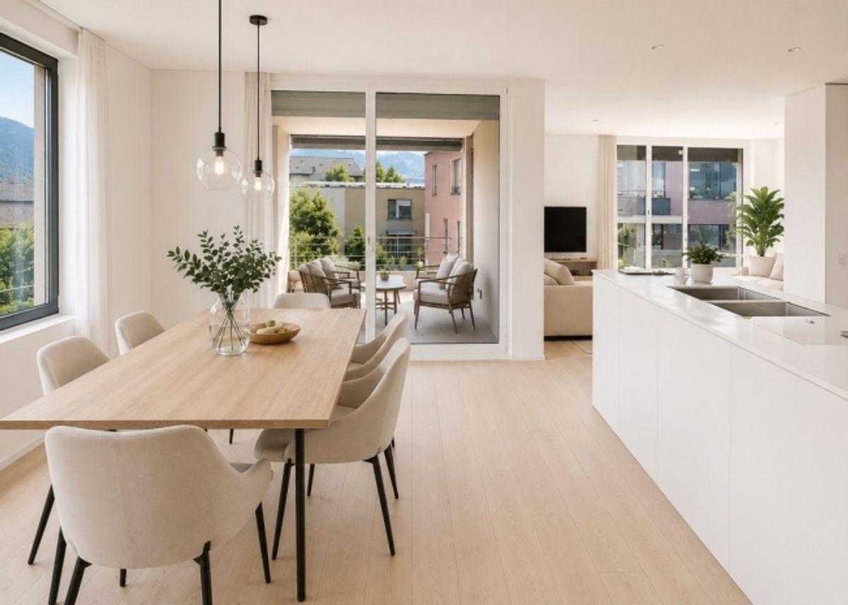Grosszügige 3.5-Zimmer-Gartenwohnung im Erstbezug mit Sitzplatz und idyllischer Grünfläche - 1