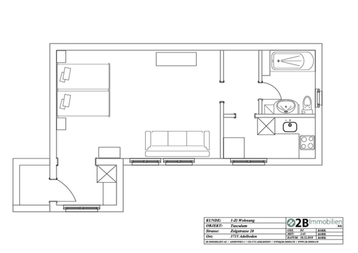 Möblierte 1-Zimmer-Wohnung im Zentrum von Adelboden - 6