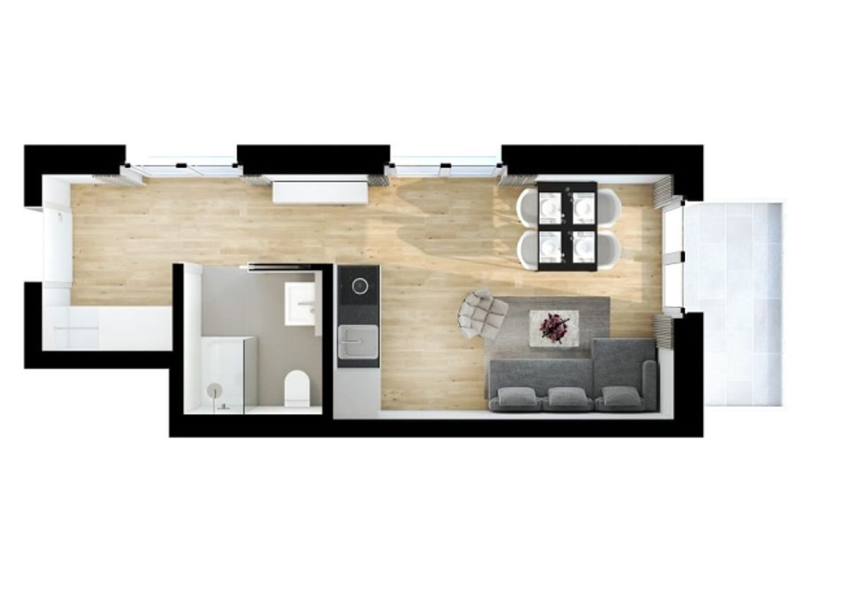 Möblierte 1-Zimmer-Wohnung mit Terrasse in Dübendorf - 0