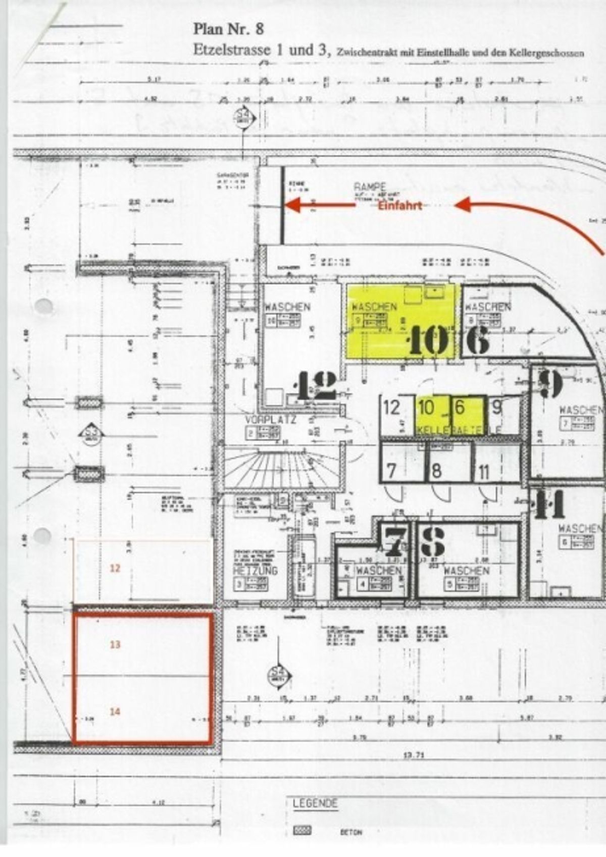 Grosser Tiefgaragenplatz zu verkaufen - 2