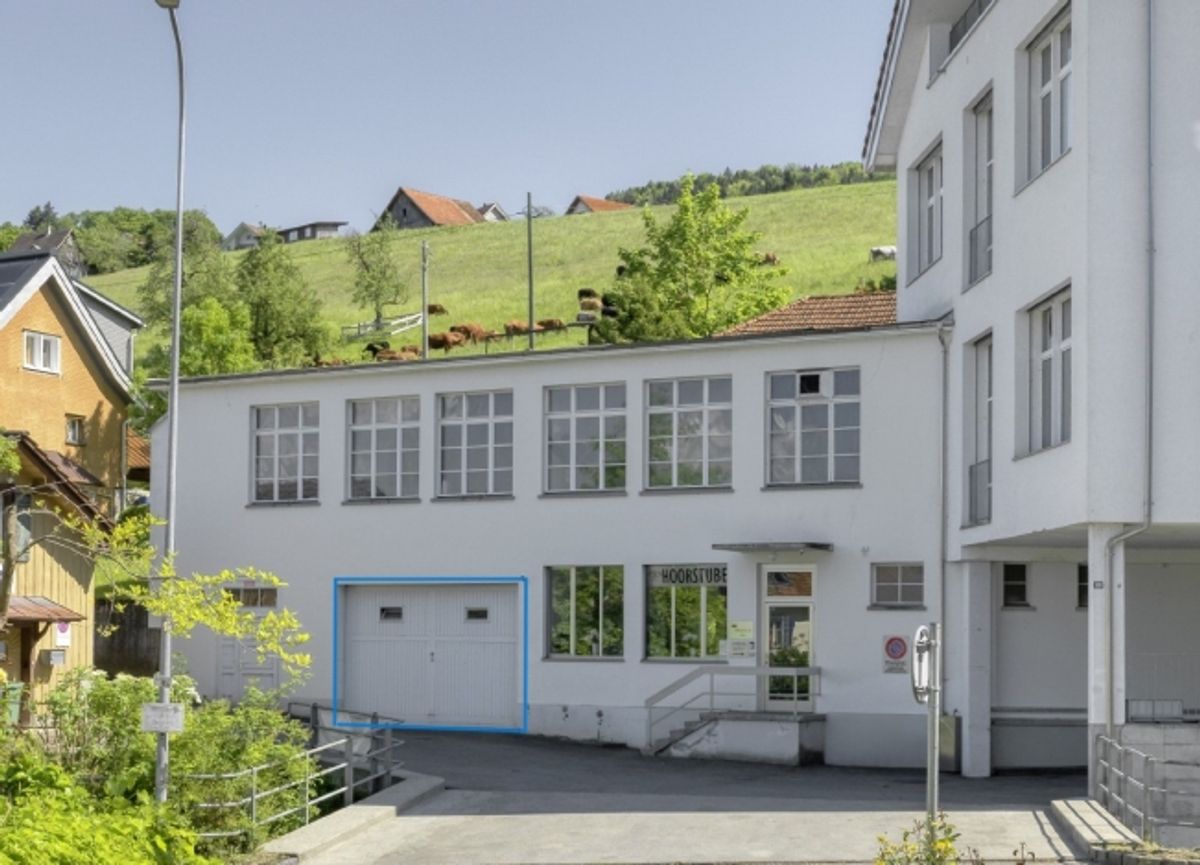 Grosse und hohe Doppelgarage, beheizt und mit Strom - 0