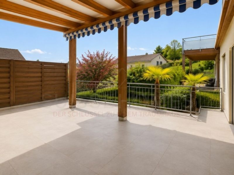 Wohnen mit traumhafter See- und Bergsicht - 2.5-Zimmer-Wohnung mit 35 m² Terrasse in Greppen - 3