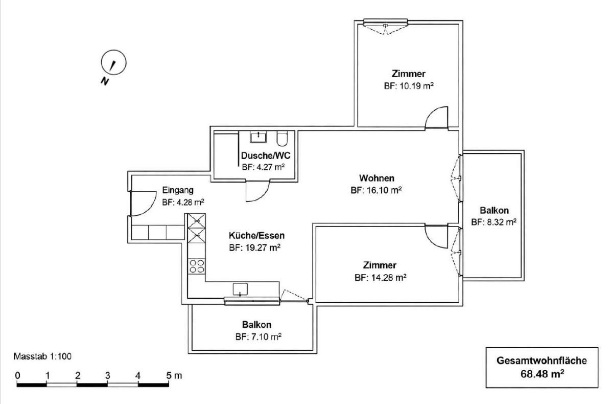 3.5 Zimmer Wohnung - 0