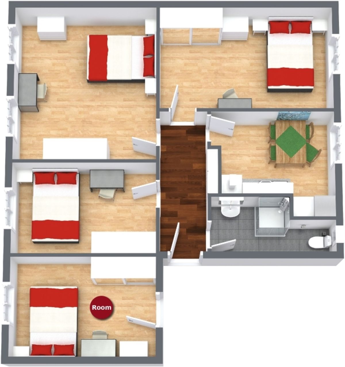 Furnished room in modernised apartment in a top location - 3
