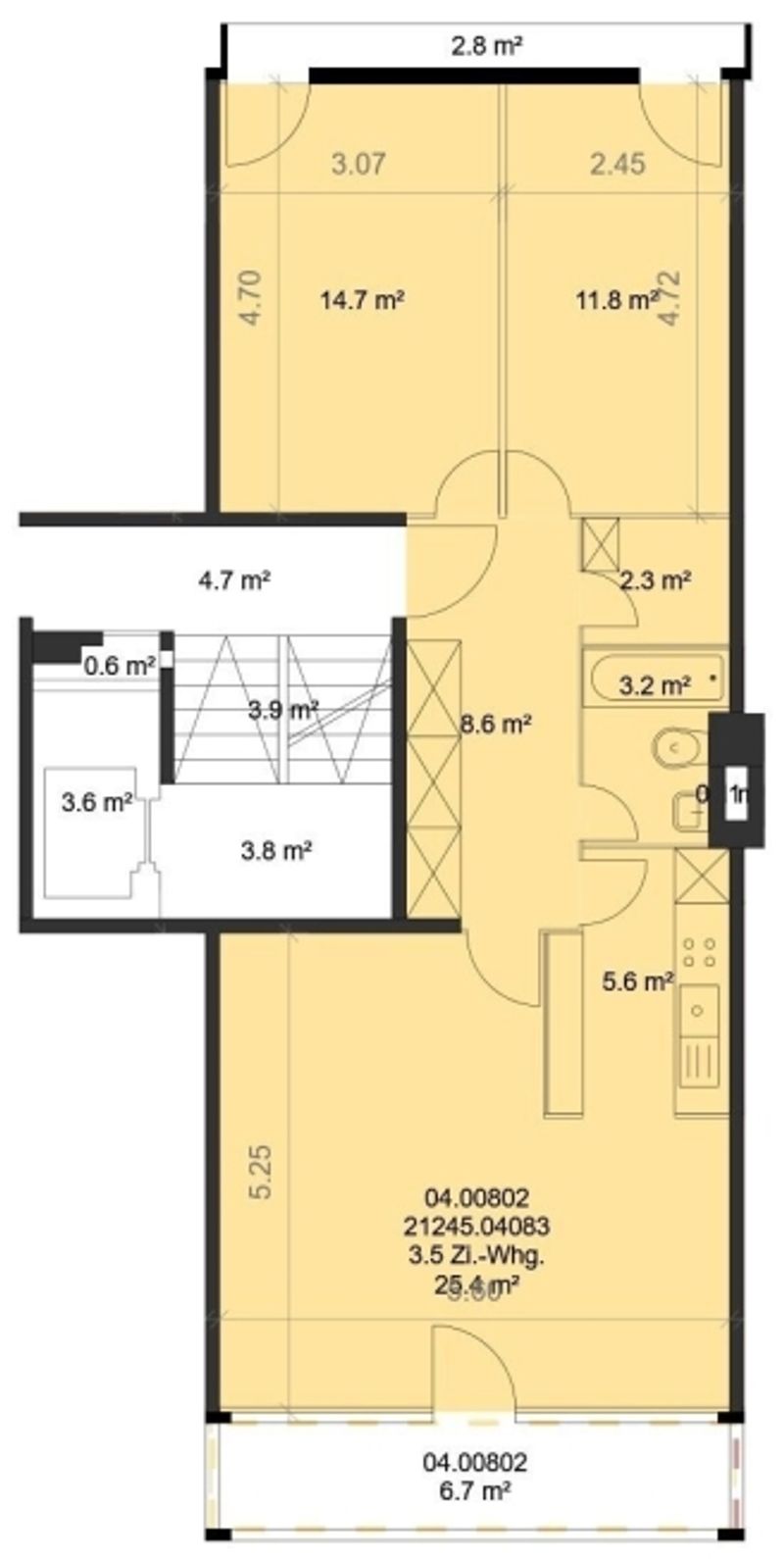 Moderne 3.5-ZW im 5. OG à 71 m² - 10