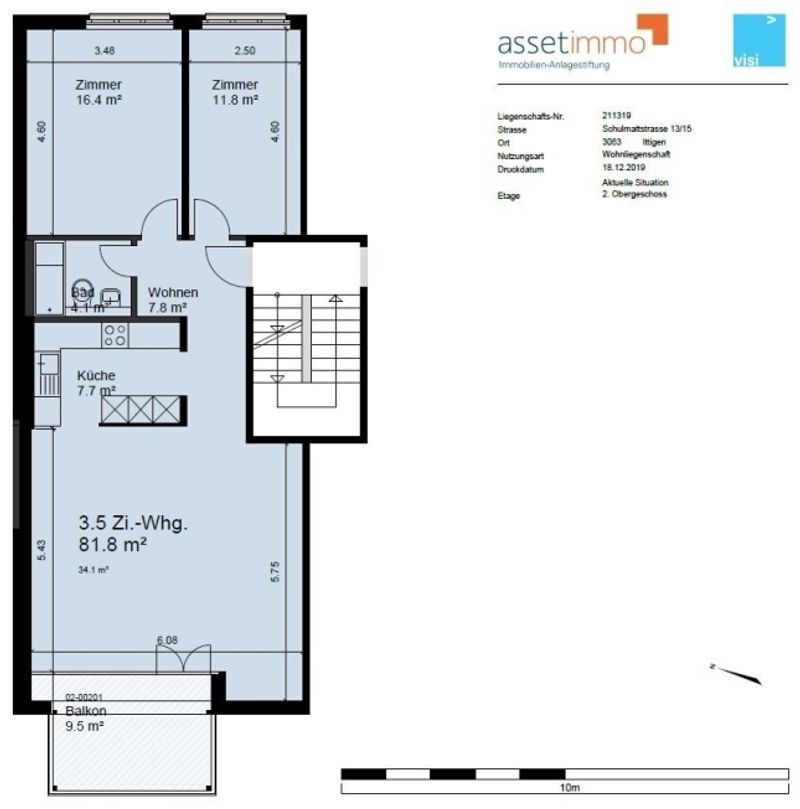 Moderne 3.5-ZW à 81 m² im 2. OG mit grossem Balkon - 9