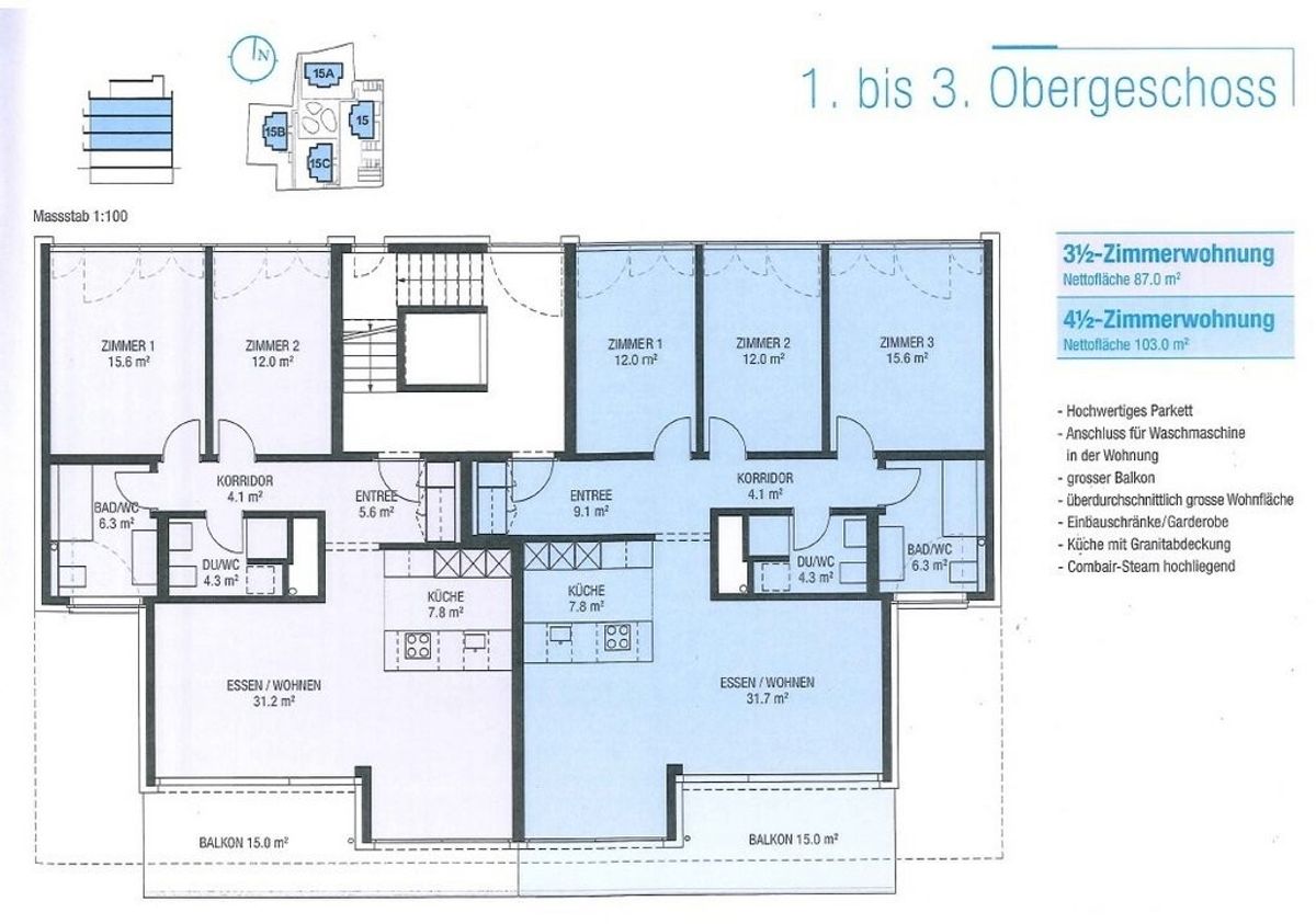 3.5 Zimmer Wohnung - 9