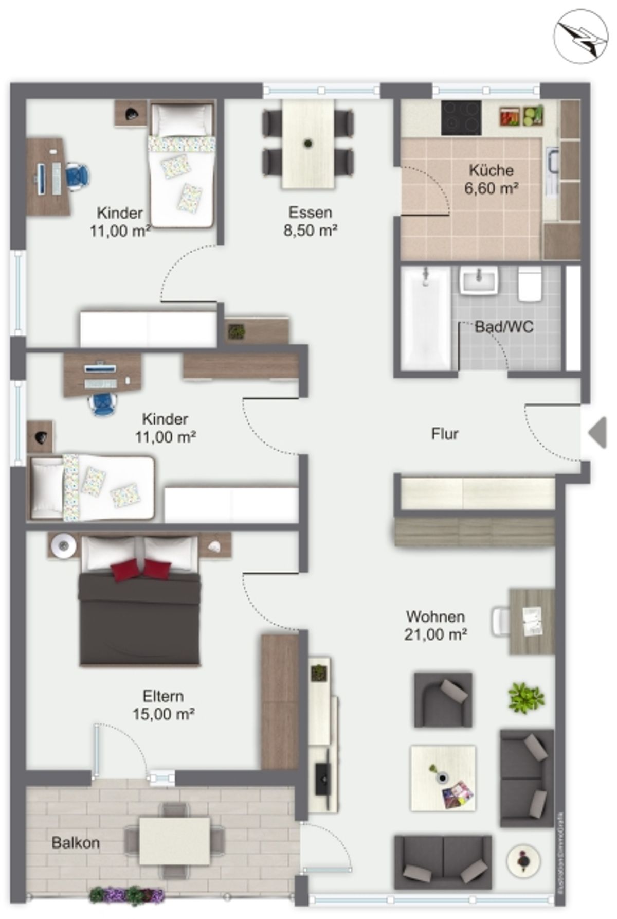 Familienwohnung in Kinderfreundlicher Umgebung - 7