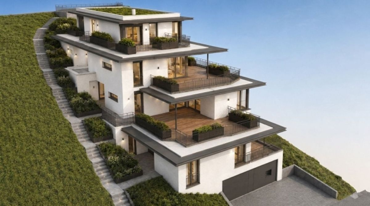 Erstbezug in Beringen 4.5-Zimmer-Terrassenwohnung mit 80 m² Terrasse und Weitsicht - 0