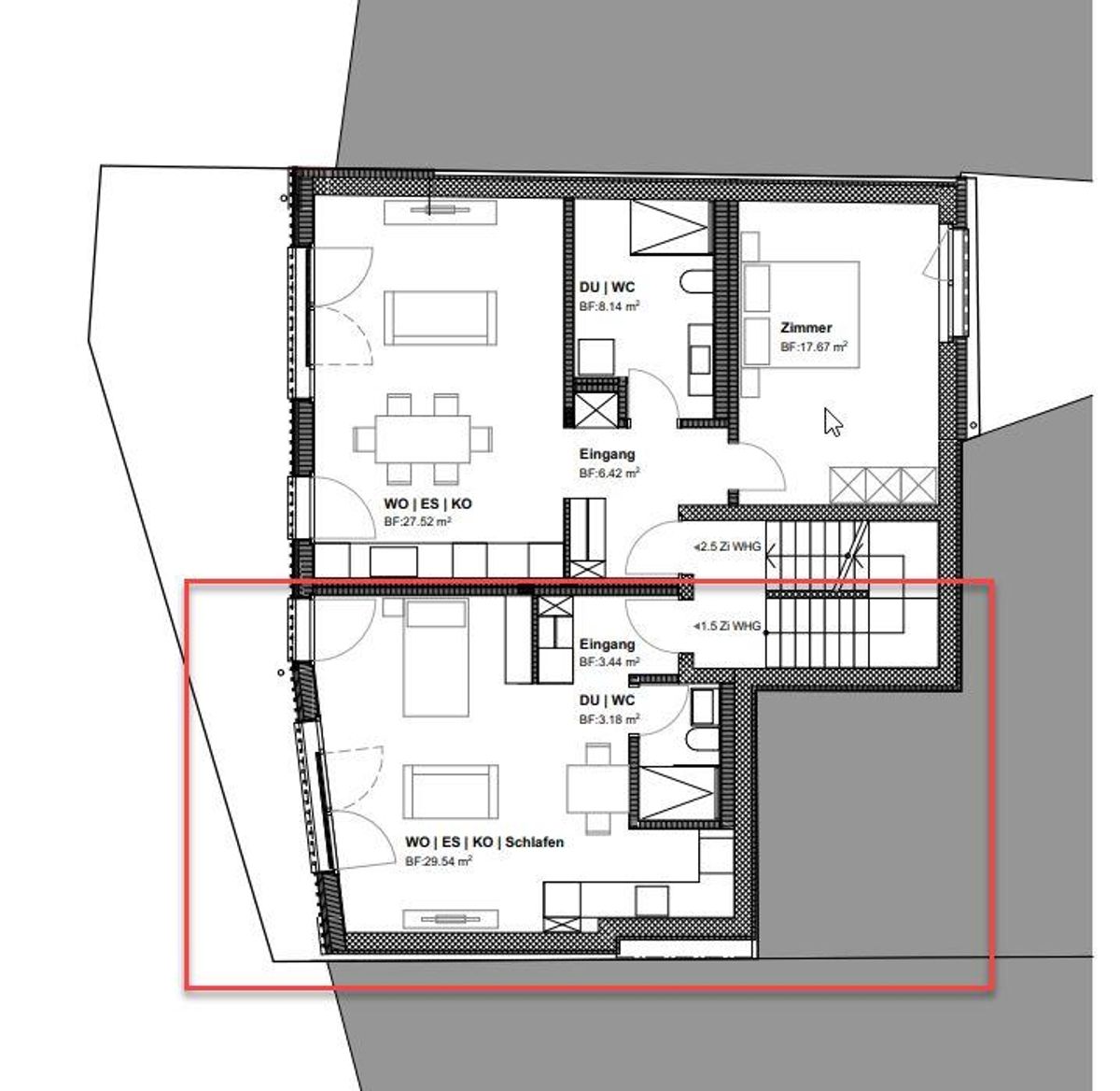 1.5 Zimmer Wohnung - 1