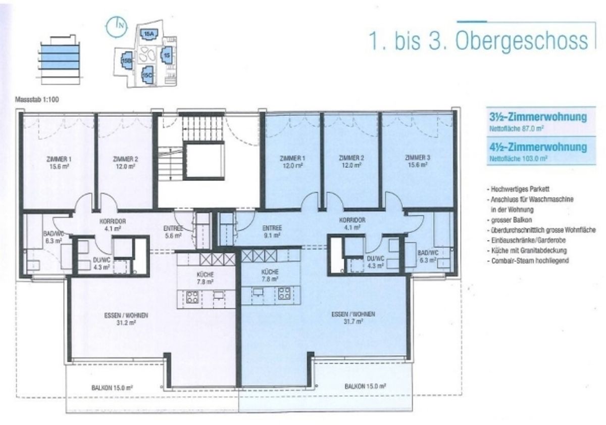 3.5 Zimmer Wohnung - 9