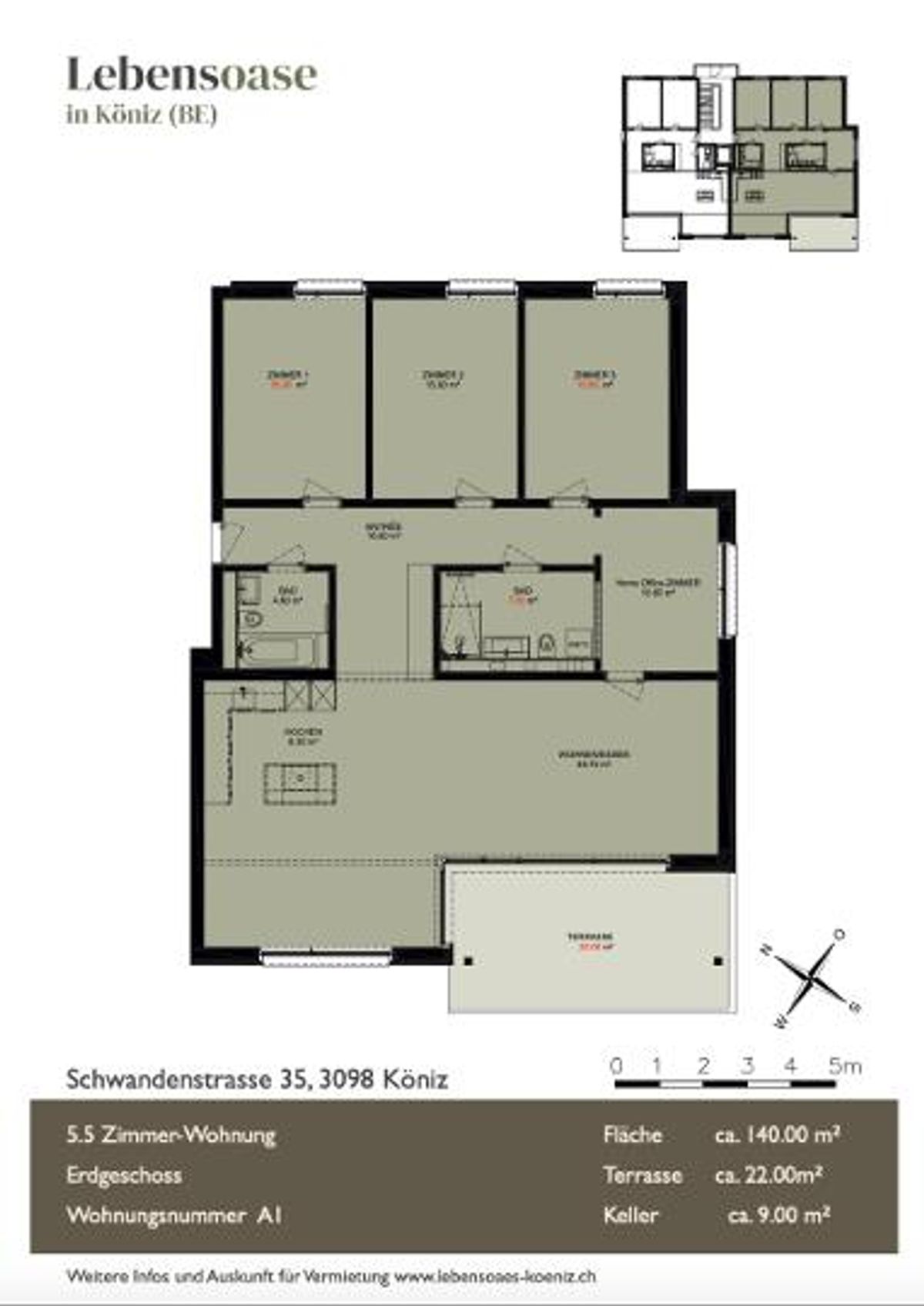 5.5 Zimmer Wohnung - 1