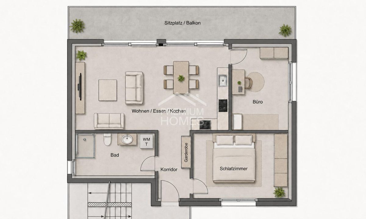 Erstbezug - 3½-Zimmer-Wohnung im 1. OG oder im 2. OG - 3