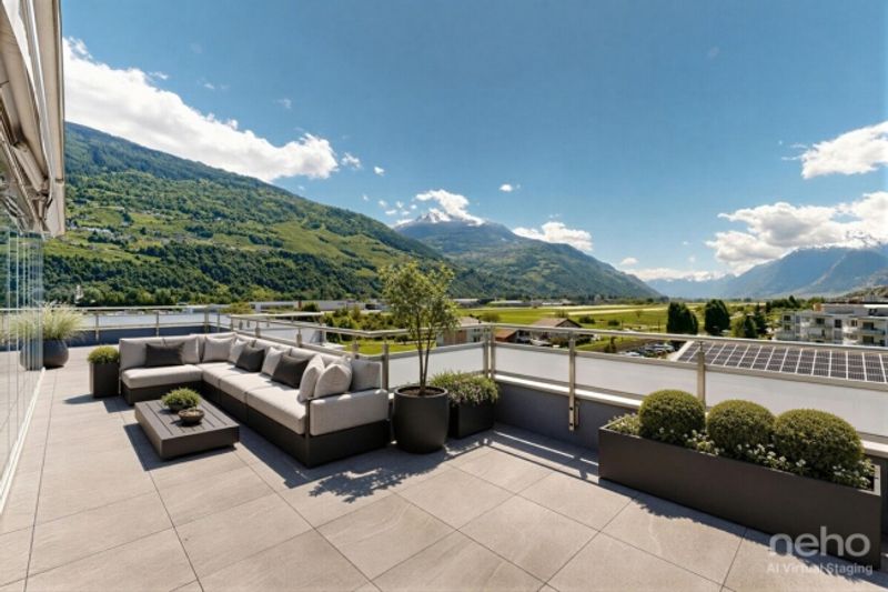 Außergewöhnliches Penthouse mit großer Terrasse in Sion - 3