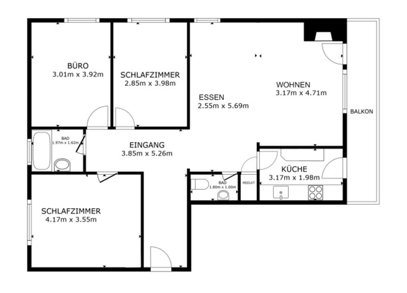 Gepflegte 4.5- Zimmer Wohnung an ruhiger Lage - 10