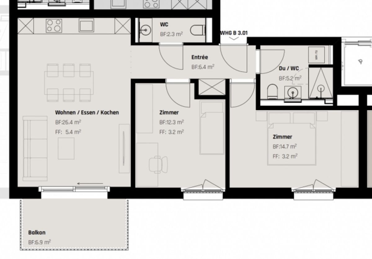 Ruhig und zentral wohnen - luxuriöse 3.5-Zimmer-Wohnung in St. Gallen - 5