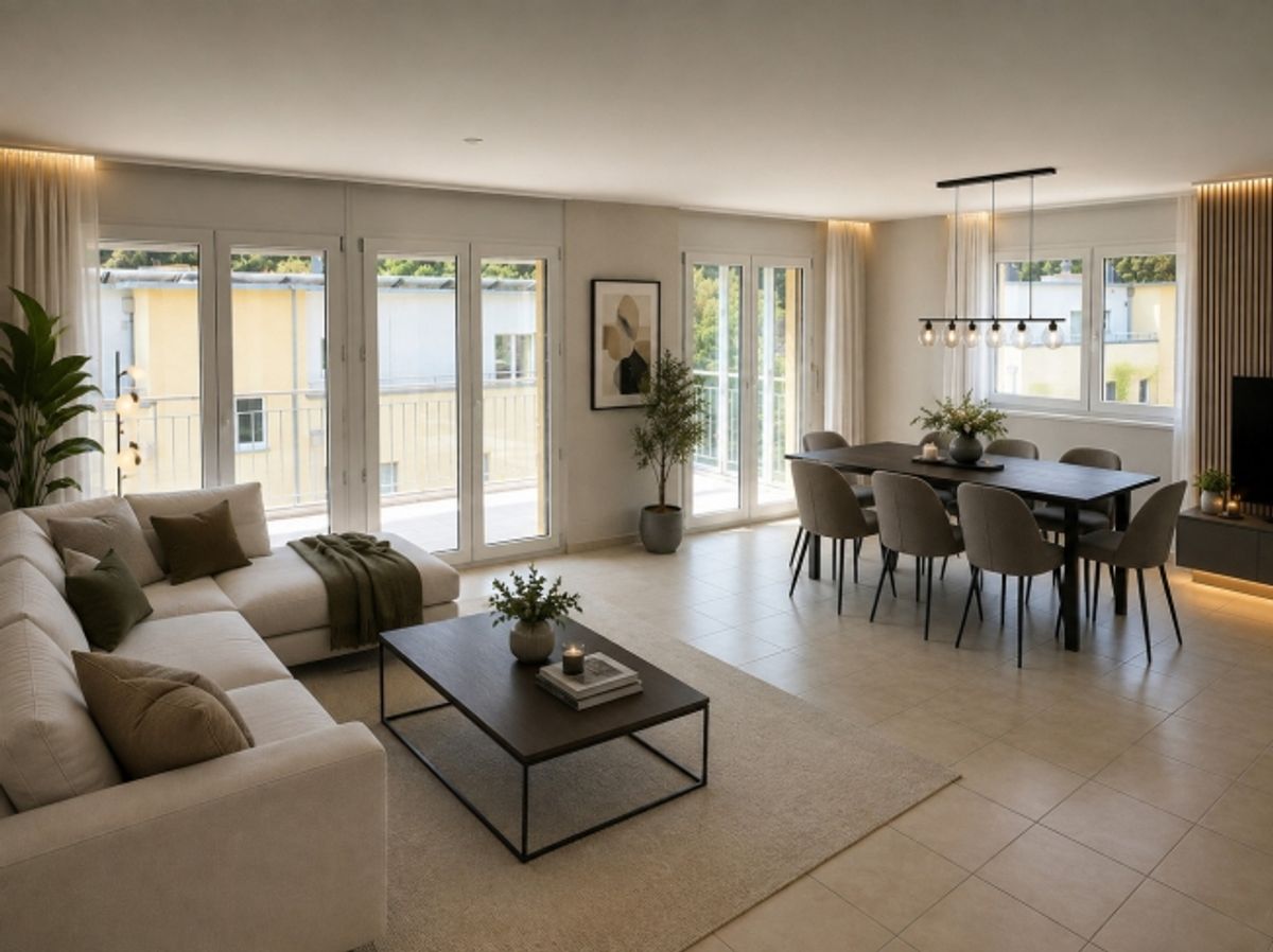 4.5-ZIMMERWOHNUNG MIT GROSSZÜGIGEM BALKON UND
VIELSEITIGEN NEBENRÄUMEN - 0