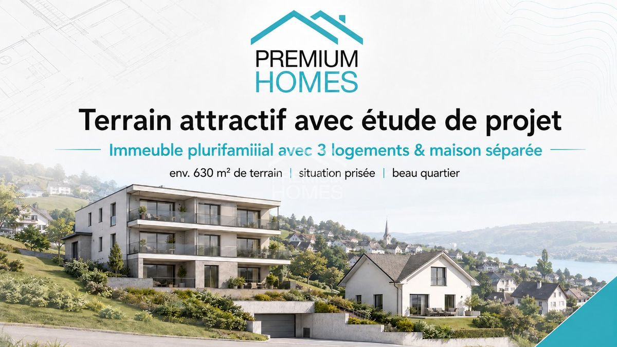 Terrain attractif: étude de projet pour immeuble plurifamilial & maiso - 0
