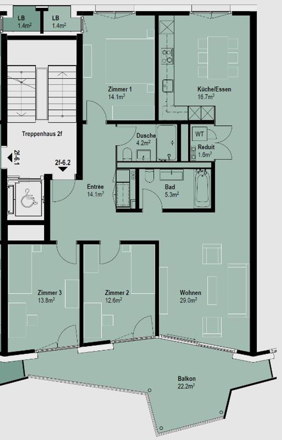 4.5 Zimmer Wohnung - 2