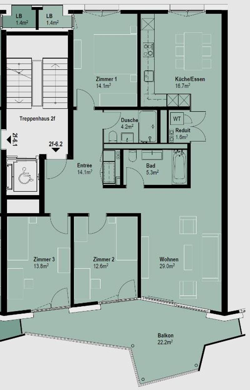 4.5 Zimmer Wohnung - 3
