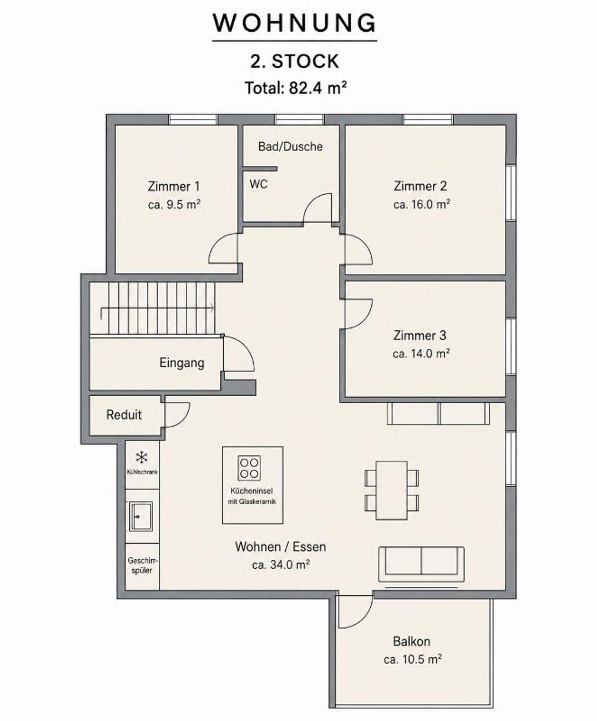 4.5 Zimmer Wohnung - 5