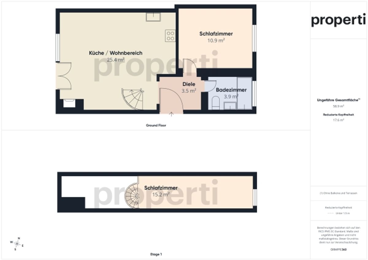 Stilvolle möbilierte 2.5-Zimmer-Dachwohnung - 9