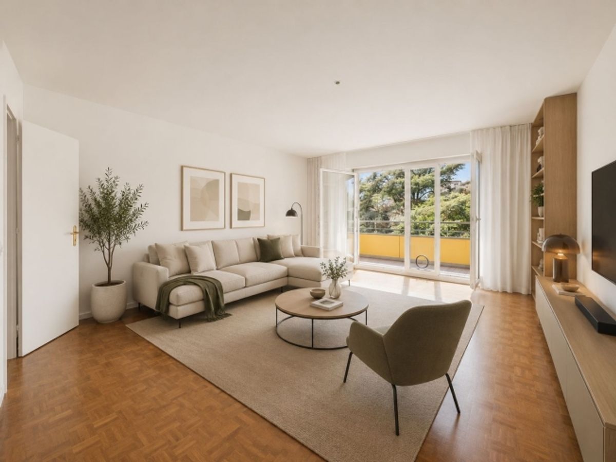Viganello generoso 3.5 locali con grande balcone, 2 posti auto e posizione centrale (residenza primaria o secondaria) - 1