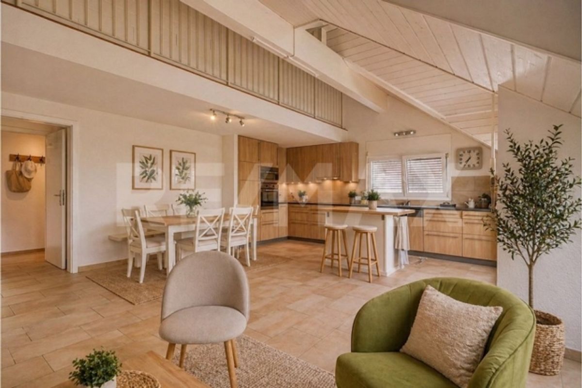 Duplex im Obergeschoss | Kathedralendecke, 180°-Blick auf die Alpen und die Landschaft Rolle/Nyon-Region - 2