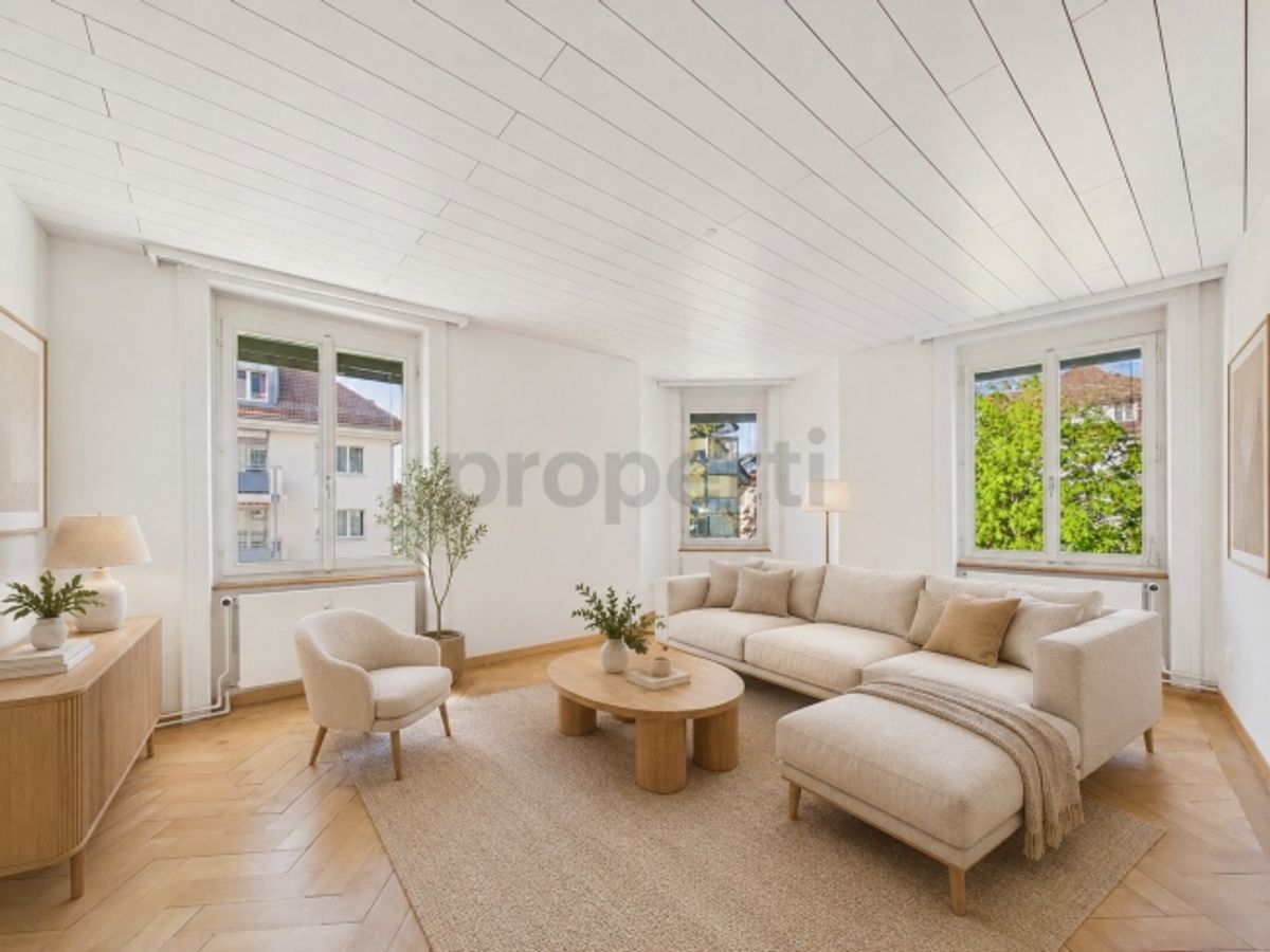 Zentral gelegene 4.5-Zimmer-Etagenwohnung mit 200 m2 grosser Terasse + 18 m2 Wintergarten in St. Gallen - 0