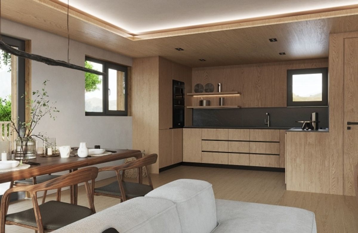 Chalet mitoyen contemporain sur plan  5,5 pièces à Euseigne (Hérémence) - 3