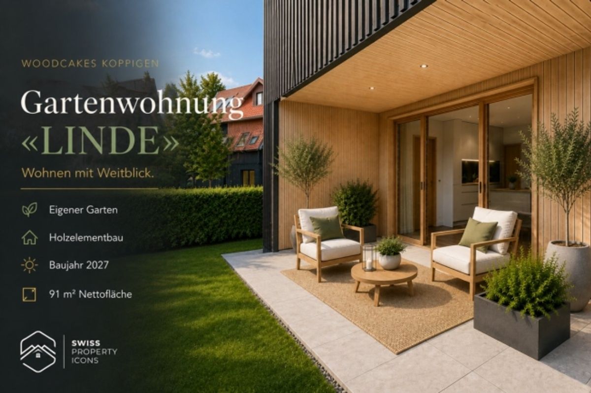 NEUBAU Gartenwohnung "LINDE" - Traumhafte Neubauwohnungen im Zentrum von Koppigen - 0