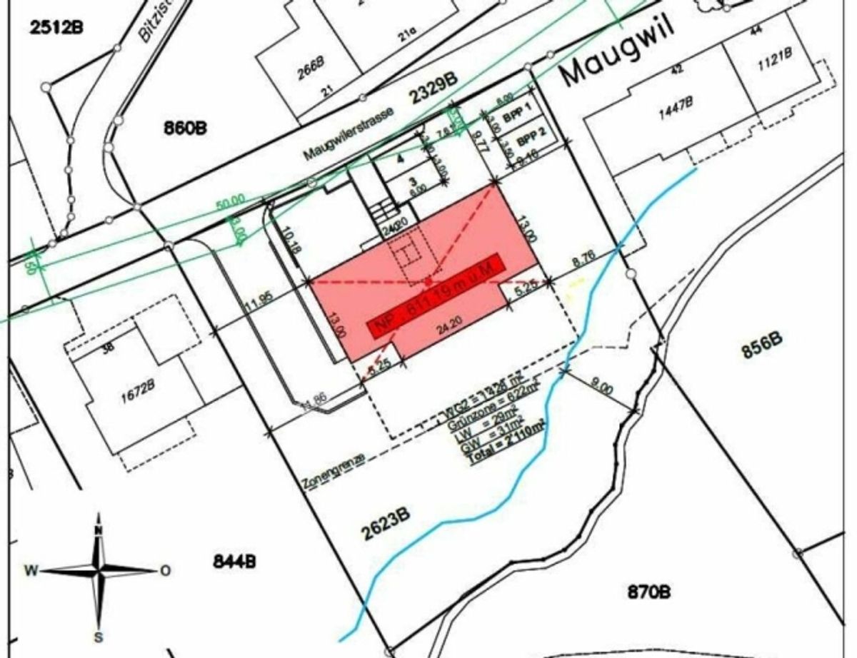 Zu vermieten 4½ Zi.-Whg., an der Maugwilerstrasse 40 in 9552 Maugwil bei Bronschhofen, naturverbundene Lage /Steuerfuss 9500 Wil ! - 2