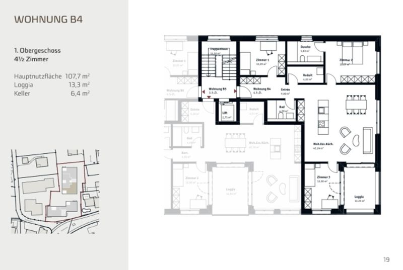 Hochwertige 4.5-Zimmer-Neubauwohnung in privilegierter Lage  Muri AG - 4