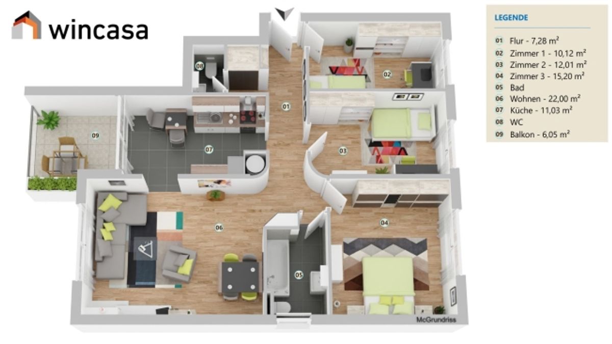 Appartement avec caution gratuite - 11