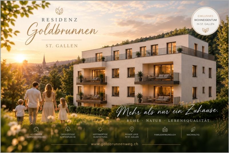 Modern wohnen. Natürlich leben. Mitten in St. Gallen - 1