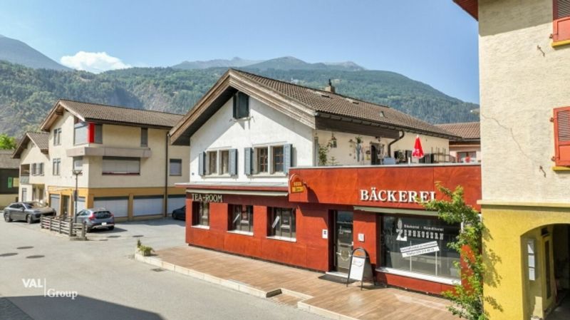 Gewerberäumlichkeiten mit Charme und Potential im Zentrum von Raron - 1